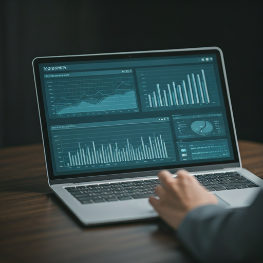 Equipo de trabajo con paneles de análisis de datos